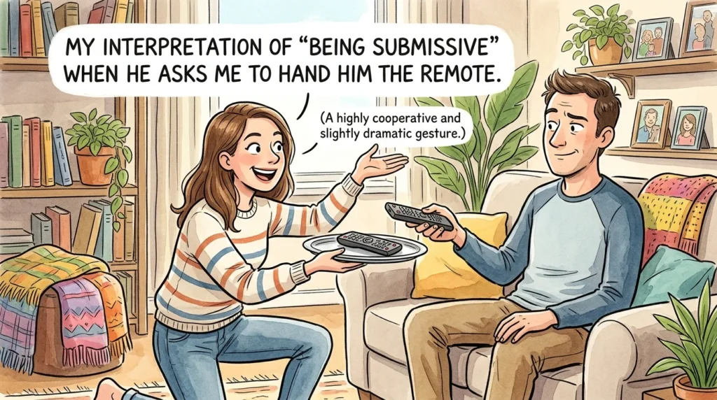 submissive woman