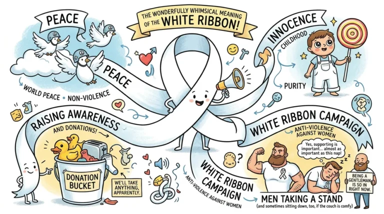 white ribbon meaning